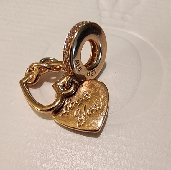 Love You Infinity Heart Dangle Charm - Picture 10 of 10